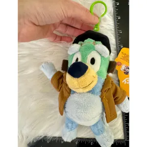 Disney Bluey Halloween Bundle 2 Backpack Purse Clip Plush Charm Bat Frankenstein thumbnail 8