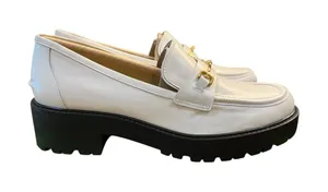Sam Edelman‎ Tully lugged platform loafers White Shiny Size 9M Equestrian Bit thumbnail 1
