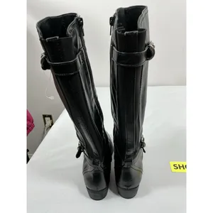 Womans Baretraps Tommy Knee High Riding Boots Size 7 M Black Full Zip thumbnail 5