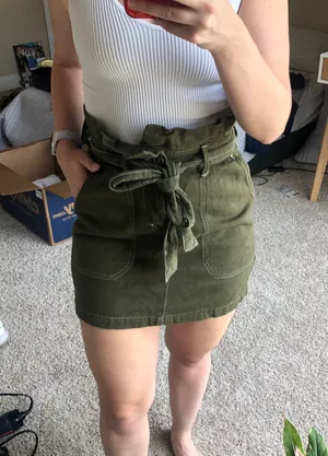 Free People Green Tie Skirt thumbnail 1