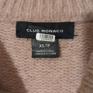 Club Monaco Sz XS Tan Long Sleeve Crewneck Wool Alpaca Blend Pullover Sweater thumbnail 4