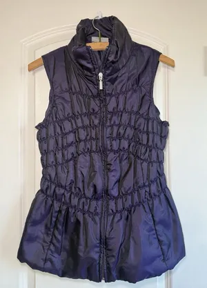 JANE ASHLEY‎ Women’s Purple Puffer Vest Medium Gorpcore Utility Casual thumbnail 1