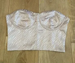 Superdown X Draya Michele Rebecca Corset Top in Nude thumbnail 1
