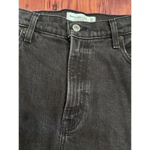 Abercrombie 90's Straight Ultra High Rise Curve Love Jeans Black Size 28 thumbnail 12