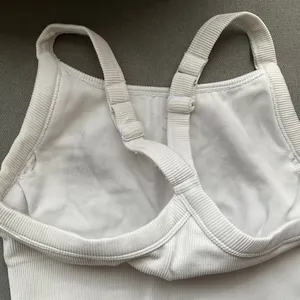 Alo Yoga Seamless Ribbed Favorite Bra Tank White S thumbnail 4