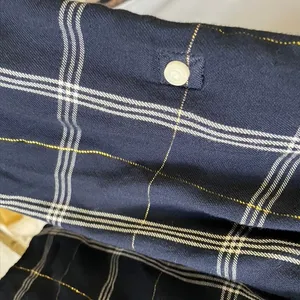 Tommy Hilfiger Women's Navy‎ Plaid Button Down Shirt Metallic Accents Size M thumbnail 5