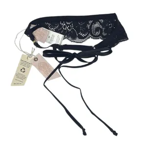 WE ARE HAH | Free People Black Lace Choker Garter Lingerie NWT thumbnail 2