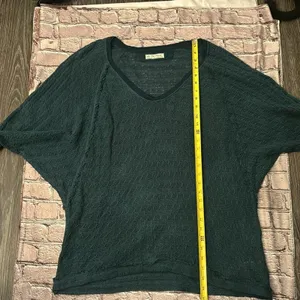 Free People We The Free Thein Hacci Oversize Green Sweater M Boho Cozy Festival thumbnail 8
