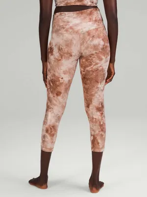 Lululemon‎ Align Crop 23” Shine Leggings Size 6 Diamond Dye Misty Shell Cacao thumbnail 2