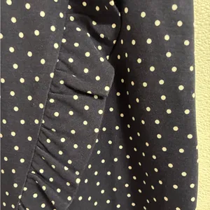 LOFT Navy Polka Dot Skirt with Ruffle Detail L NWT thumbnail 3