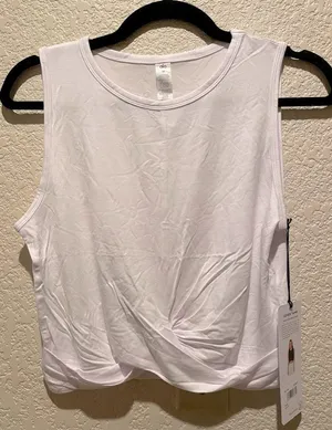 NWT Alo Yoga Cover Tank White Size L thumbnail 7