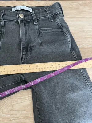 AYR 25 The Beat Jeans Washed Fade Black Barrel Relaxed Ankle Office Work Career thumbnail 13