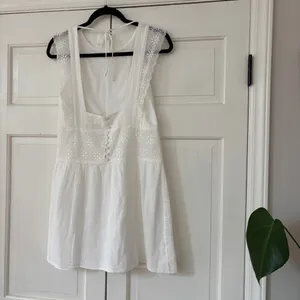 Sézane Naide Mini Dress White Lace Ecru FR 38 US Size 6‎ Bridal Paris Sold Out thumbnail 14