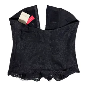 NWT Popilush Lace Corset Bustier Shapewear Top Detachable‎ Straps Black L thumbnail 7
