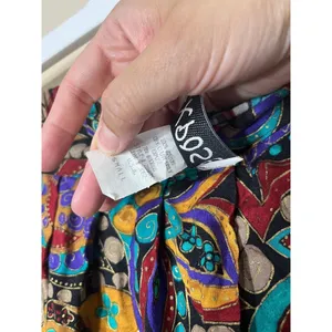 EXPOSÉ Skirt Womens Size Small Paisley Maxi ALine‎ Pleated Vintage USA Boho thumbnail 6