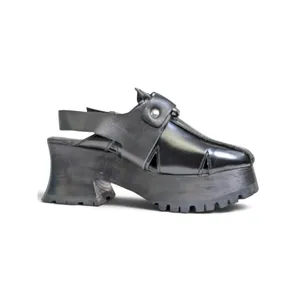 Free People Astoria Black Leather O Ring Harness Platform Clogs Sz 9.5 NWOB thumbnail 2