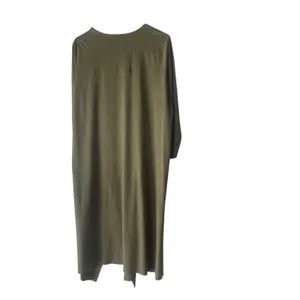 Gilli Size Large Green Faux Suede Open Front Duster Long‎ Cardigan Top thumbnail 5