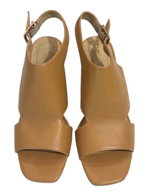 Andrew Geller Camel Tan Slingback Sandals thumbnail 1