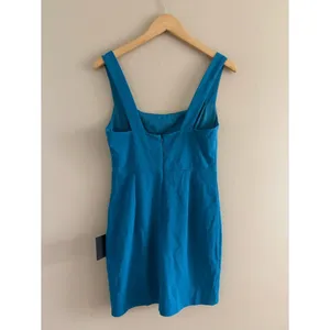 Lulus Social Sensation Blue Square Neck Mini Bodycon Dress Size Small thumbnail 4