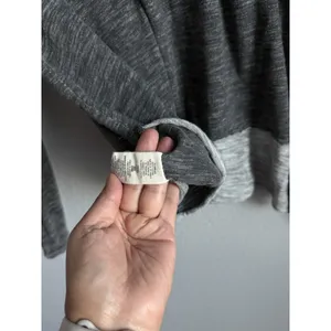 Free People Beach Cocoon Cowl Neck Pullover Top Gray Slouchy Cozycove Boho M/L thumbnail 11