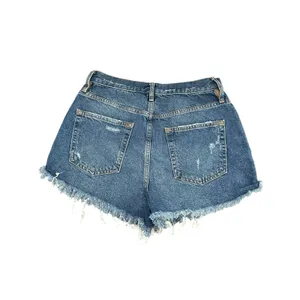 Free People We the Free Size 28 Jean Shorts Denim Ripped Button Fly #AA5-5‎ thumbnail 11