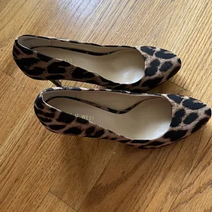 NINE WEST Leopard Faux Stiletto Platform Pumps- 8M thumbnail 6