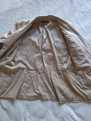 Elie Tahari Beige Polished Cotton Double Breasted Snap Blazer Size 10 Fits S/M thumbnail 10