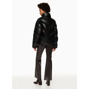 Aritzia Wilfred The Cloud Puff Black Quilted Zip Short Puffer Jacket Women’s XS thumbnail 2