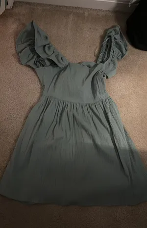 Francesca's Blue Green Boutique Dress thumbnail 1