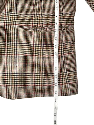 Vintage Brooks Brothers Single Button Plaid Wool Brown Blazer 14 thumbnail 7