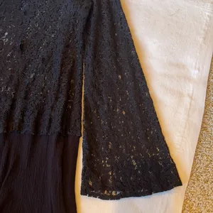 JODIFL Long Bell Sleeve Black Lace Tunic thumbnail 4
