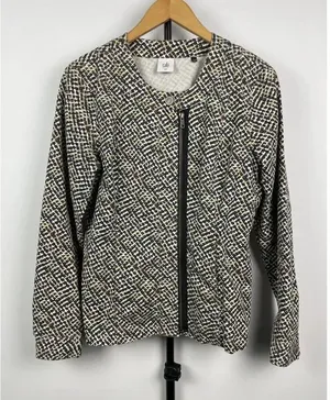 CAbi Cliffside Moto Jacket Abstract Multicolor Full Asymmetric Zip 5099 Size‎ M thumbnail 1