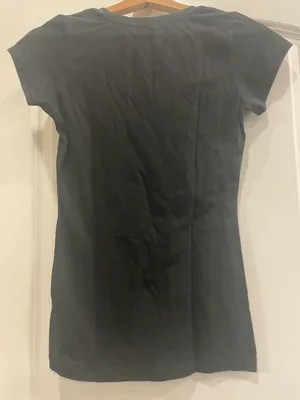 Black V Neck T Shirt Size M thumbnail 2