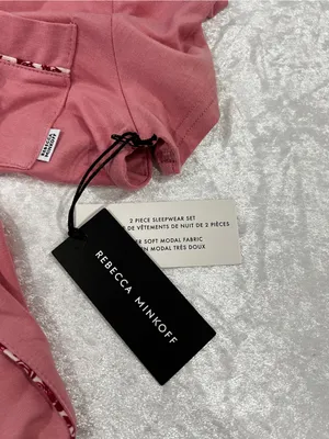 Rebecca Minkoff 2 Piece Sleepwear Set Pajama Modal Super Soft Size Small Pink thumbnail 12