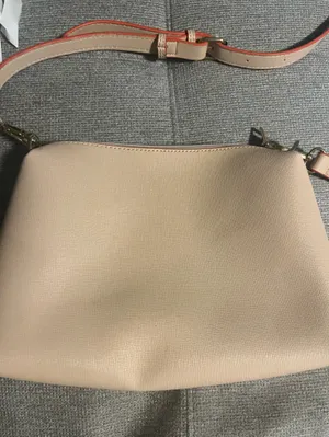 Women's Crossbody Bag in Light Beige with Contrast Trim thumbnail 1