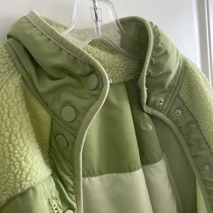 Staccato Women’s Neon Green Fuzzy Button Jacket w/ 3 Pockets - Size Medium thumbnail 7