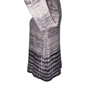 Paper Crane Urban Outfitters Grey Blue Striped Woven Long Sleeve Top Size Large thumbnail 2