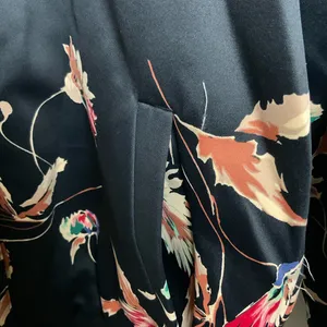 Chaps Floral Satin‎ Bomber Jacket Size Large thumbnail 4