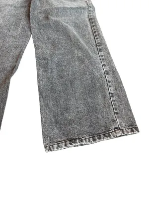 Pimkie Washed Black Denim Wide Leg Jeans High Waisted Classic Size 34 0-2 Womens thumbnail 10