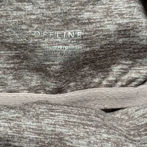 OFFLINE by Aerie Heathered Tan The Hugger Recharge Least Support Sports Bra thumbnail 2