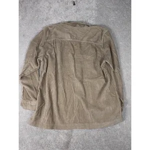 LL Bean Shirt Womens Large Tan Comfort Corduroy‎ Relaxed Button Up Long Sleeve thumbnail 7