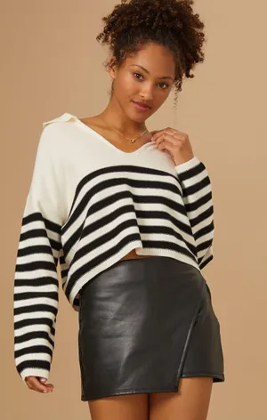 Altar'd State Vegan Leather Skort thumbnail 1