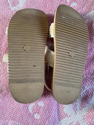 A New Day Women's Beige White Pearl Beaded Flat Synthetic Sandals Size 7.5 thumbnail 8