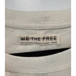 We The Free $58 Check It Out Free People Ivory Checkered Floral Muscle Tee Top M thumbnail 5
