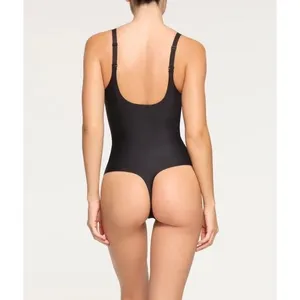 Skims Unlined Plunge Thong Bodysuit Womens XS Onyx Black New Adjustable Straps thumbnail 6