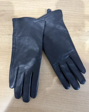 Vintage Black Leather Lined Driving Gloves Women size S‎ thumbnail 1