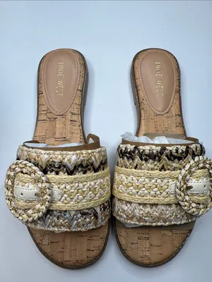 Nine West Women's Poland Woven Slip-On Flat Sandals Size 6M thumbnail 5