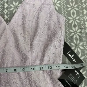 NWT Lulu's Normani Lavender Lace Sleeveless‎ Dress Small Romantic Soft Glam thumbnail 11