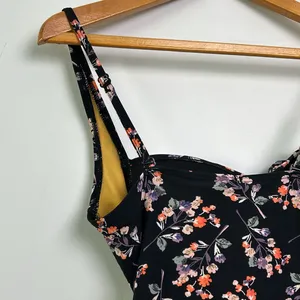 Moontide |Floral One Piece Ruched Twist Front sz 10 thumbnail 5