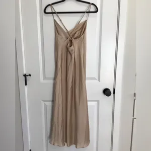 Show Me Your Mumu Cocktail Women Midi‎ Dress True Gold Luxe Satin SIZE M thumbnail 2